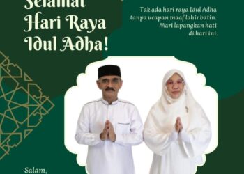 Bupati Aceh Utara H.Muhammad Tjaib bersama isteri
