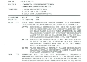 Banda Aceh – Penjabat (Pj.) Gubernur Aceh, Achmad Marzuki, menunjuk Sekretaris Daerah Lhokseumawe, T. Adnan, menjadi Pelaksana Harian (Plh.) Wali Kota.