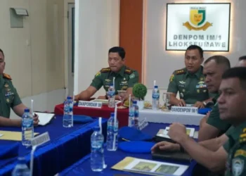 Danpomdam IM Lakukan Kunjungan ke Madenpom IM/1 Lhokseumawe