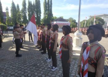 Sekda Lhokseumawe Lepas Peserta Jambore Nasional dan Kukuhkan Pramuka Garuda