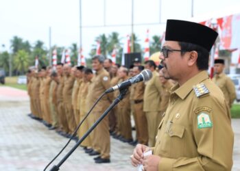 Pimpin Apel Gabungan, Pj Bupati Aceh Utara Ingatkan ASN Tentang Ini