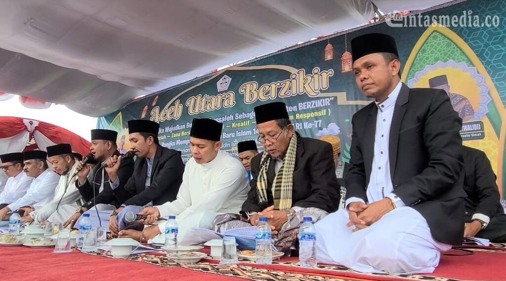 [Foto] Aceh Utara Berzikir Sambut HUT RI ke 77 dan Tahun Baru Islam