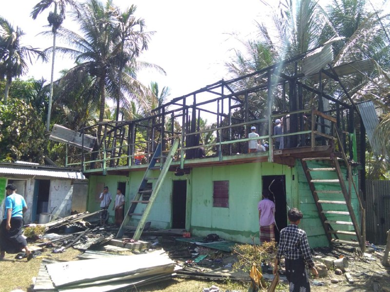 Dayah Madinatuddiniyah Babul Huda Paloh Lada Terbakar, 6 Bilik Hangus