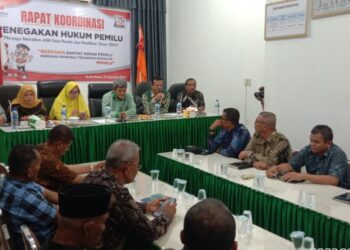Panwaslih Aceh Utara Melaksanakan Rakor Penegakan Hukum Pemilu Dengan Stakeholder