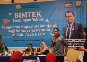 Diskop UKM Aceh Gelar Bimtek Peningkatan Kapasitas Menjahit di Aceh Utara