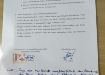Direktur RSUCM Aceh Utara Teken Surat Kesepakatan