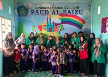 Mahasiswa KKN-PPM Kelompok 38 Mengajar di PAUD Al-Faizu Pulo Barat