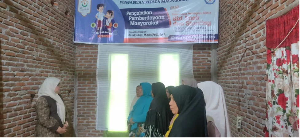 Dosen Unimal Edukasi Masyarakat Pentingnya Status Gizi Anak Dan Stunting di Desa Uteunkot