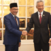 Anwar Bertemu Perdana Menteri Lee dalam Kunjungan Resmi ke Singapura