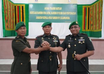 Danrem 011/LW Pimpin Sertijab Dandim 0104/ATUM, Dandim 0119/BM dan Penerimaan Kasrem 011/LW