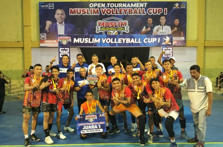Bang Muslim Resmi Tutup Turnamen Muslim Volley Ball Cup, IB VC Raih Juara