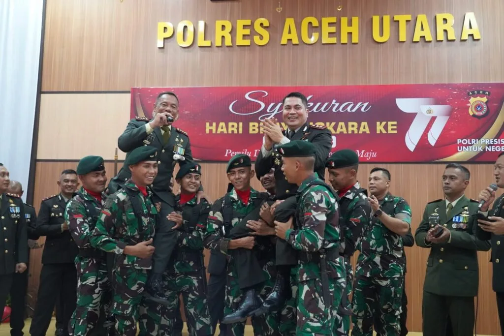 Danrem 011 Hadiri Puncak HUT Polri di Polres Aceh Utara 