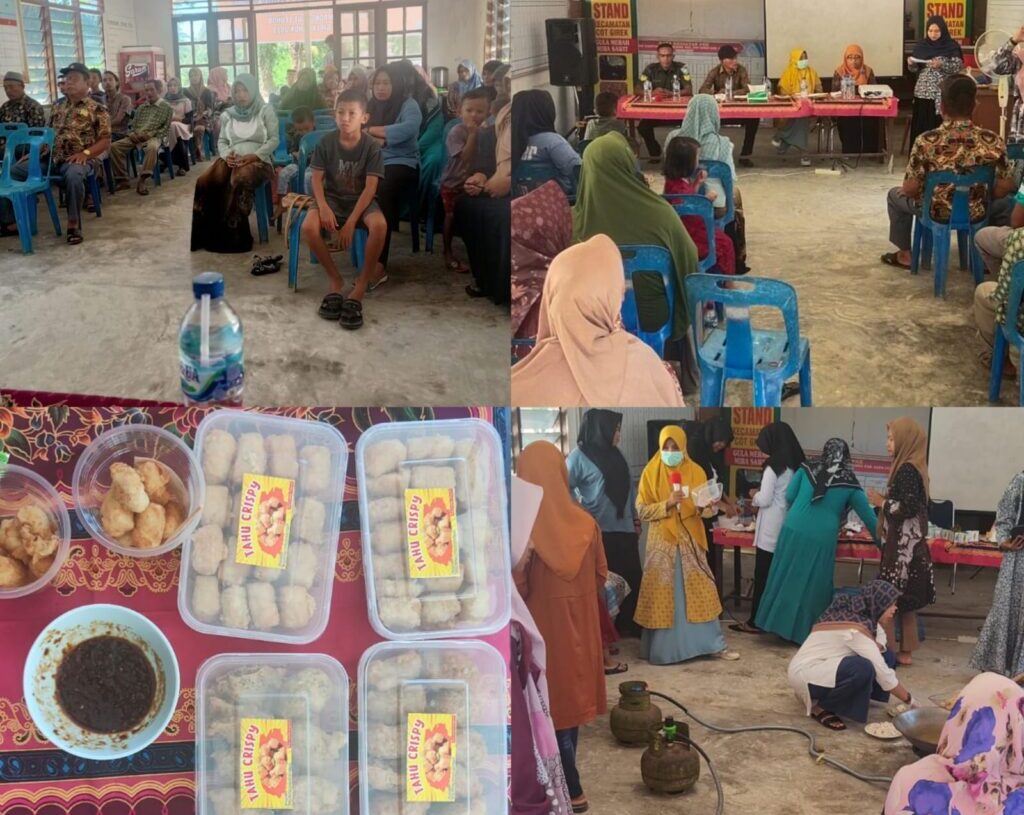 Camat Cot Girek dan Geuchik Gp. Alue Leuhop Menggelar Pelatihan Pengembangan Produk Makanan Olahan Tahu