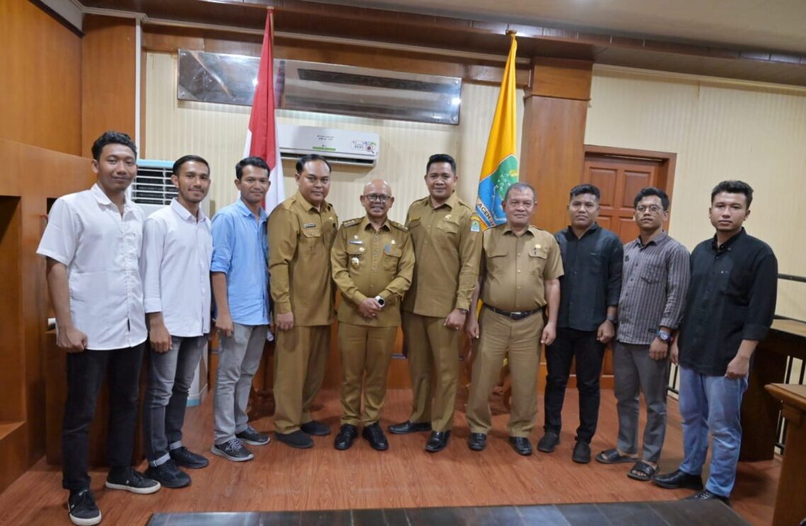 Pj Bupati Aceh Jaya Sambut Audiensi KNPI Aceh Jaya