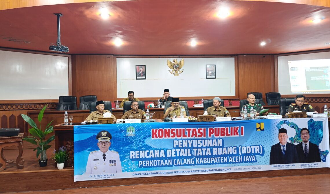 Pj Bupati Aceh Jaya Buka Konsultasi Publik Penyusunan RDTR Perkotaan Calang Tahun 2024-2044