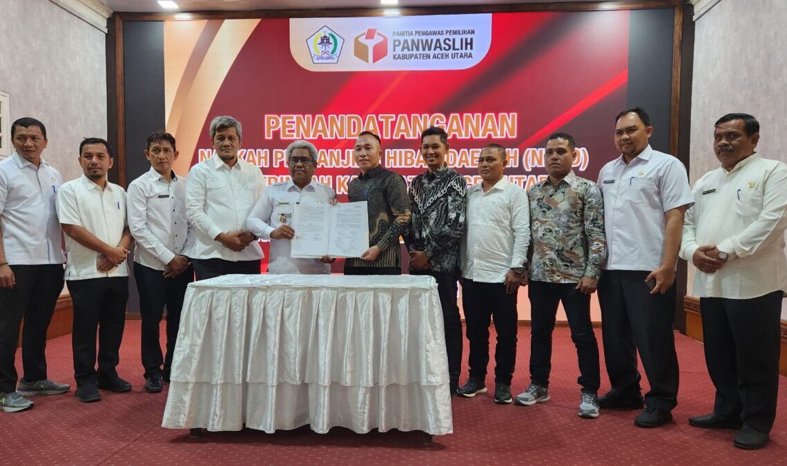 Panwaslih Aceh Utara Terima Dana Hibah Pilkada 13,4 Miliar