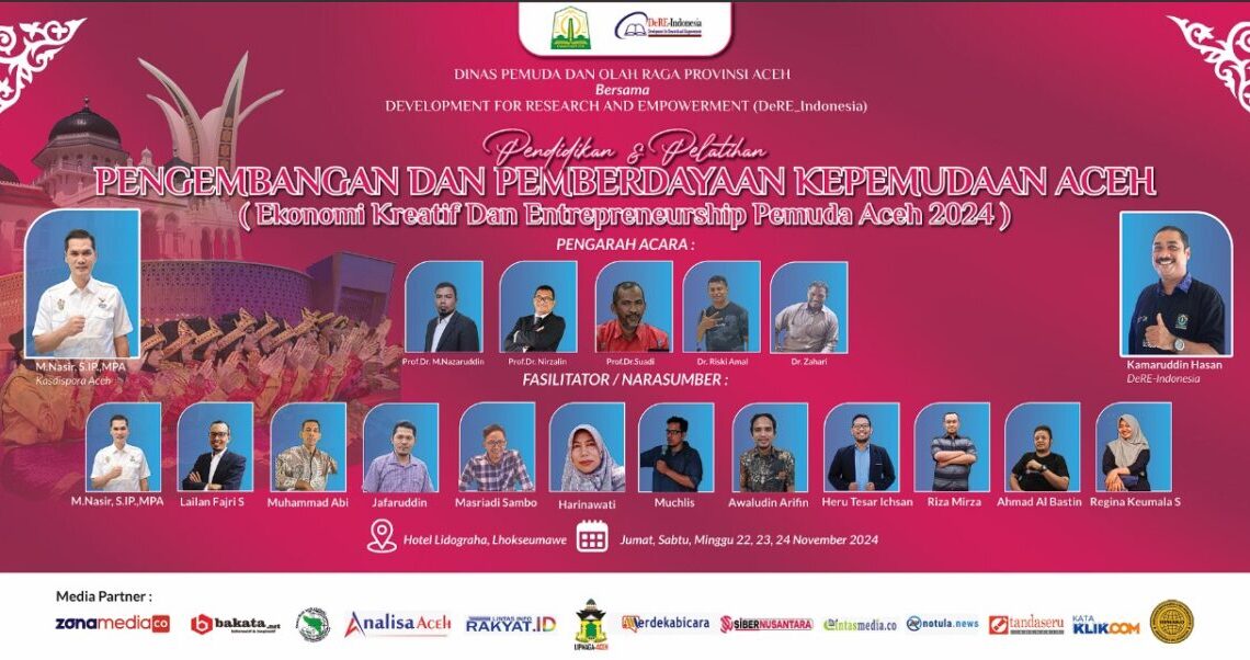 Pemuda Aceh Dilatih Ekonomi Kreatif dan Kewirausahaan di Era Digital