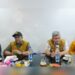 Pj Bupati Aceh Utara, Mahyuzar (dua dari kiri), Ketua Panwaslih Aceh Utara (Kiri), Sekda Aceh Utara, Dayan Albar (dua dari kanan) dan Kepala Sekretariat Panwaslih Aceh Utara, Hamdani (kanan).