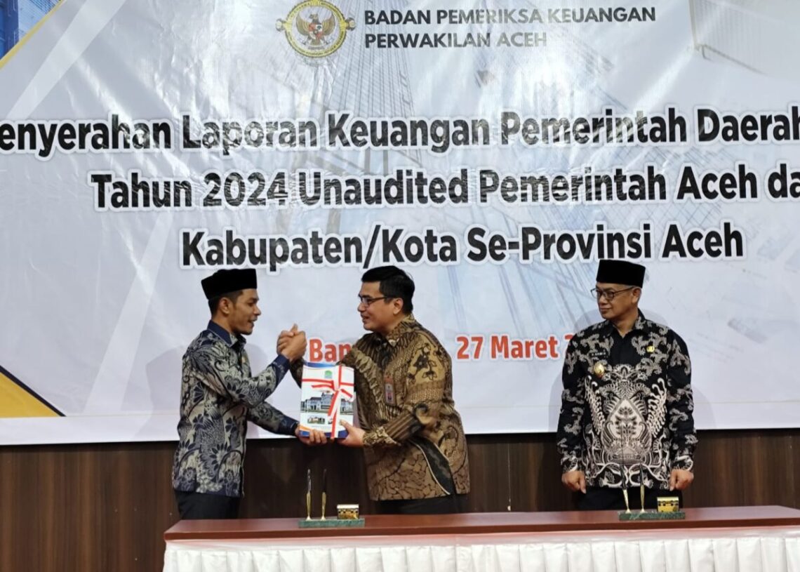 Wabup Muslem Serahkan LKPD Tahun 2024 ke BPK RI Perwakilan Aceh