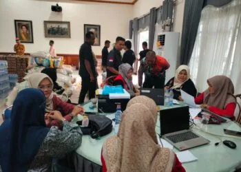 Distribusi Logistik Posko Aceh Utara , Anggota DPRK Lakukan Pengawasan Proses distribusi 