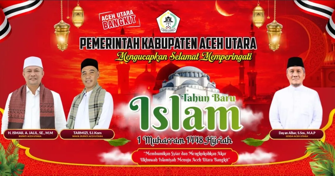 Peringati Tahun Baru Islam 1 Muharram 1448 H, Pemerintah Kabupaten Aceh Utara Gelar Pawai Ta’aruf dan Bazar Gratis